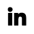 White LinkedIn logo icon